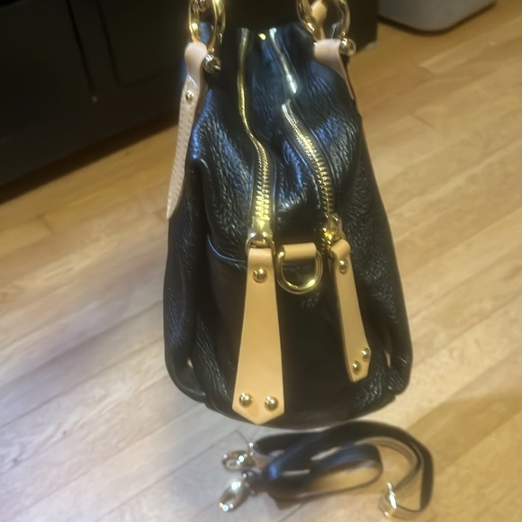 ROSSI Italian black leather hobo style shoulder handbag - Picture 3 of 16